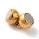Fecho Magnético Redondo 17,5x8mm em Aço Inoxidável 304 com Banho Ouro 18K