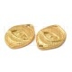 Pendente Olho Grego -Turco / Olho Protetor / Olho da Sorte  23x17mm - Aço Inoxidável 304 -   Dourado