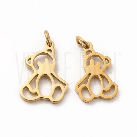 Pendente Mini Urso 11x8mm - Aç...