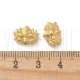 Conta Flor de Lótus em Aço Inoxidável 304 Banho Ouro 18K 8,5x12x4mm Furo 1,4mm