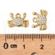 Pendente Caranguejo com Zircónias em Aço Inoxidável 304 Dourado 12mm Pendente Caranguejo com Zircónias em Aço Inoxidável 304 Dourado 12mm