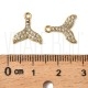 Pendente Cauda de Sereia com Zircónias em Aço Inoxidável 304 Dourado 13mm