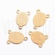 Centro de Terço Medalha Milagrosa Gravação a Laser em Aço Inoxidável 304 Dourado Oval 3 Argolas 14,5x10x0,8mm Centro de Terço Medalha Milagrosa Gravação a Laser em Aço Inoxidável 304 Dourado Oval 3 Argolas 14,5x10x0,8mm