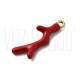 Pendente Coral 22,5x9mm em Aço Inoxidável 304 com Ouro 18K
