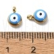 Pendente Olho Grego em Aço Inoxidável 201 Dourado com Esmalte Azul-Claro 8x5,4mm para Bijuteria Pendente Olho Grego em Aço Inoxidável 201 Dourado com Esmalte Azul-Claro 8x5,4mm para Bijuteria