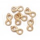 Pendente Infinito em Aço Inoxidável 304 Dourado com Argola 20.5x10.5x2mm para Bijuteria