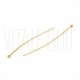 Pack 12 Espigões / Alfinetes com Cabeça Bola Dourados 40x0,6mm em Aço Inoxidável 304