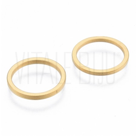 Argola de Ligação Redonda em Aço Inoxidável 201 Dourado 12x1mm