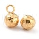 Pendente Bolinha/Bola Texturizada 5mm - Aço Inox 304 Dourado