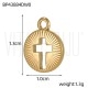 Pendente Cruz em Aço Inoxidável 304 Dourado 13x10mm