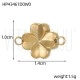 Conector Trevo em Aço Inoxidável 304 Dourado 14mm