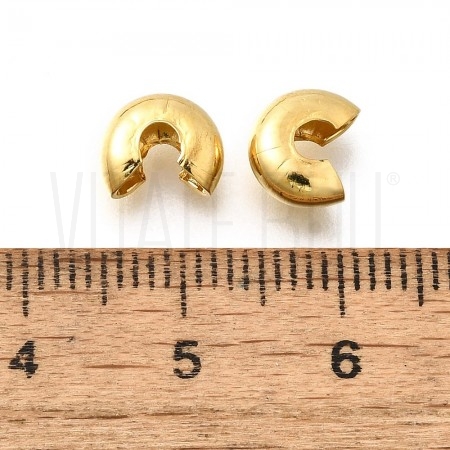 Pack 10 Capas de Travão 7mm em Aço Inoxidável 304 Banho Ouro 18K Pack 10 Capas de Travão 7mm em Aço Inoxidável 304 Banho Ouro 18K