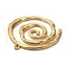Pendente Espiral em Aço Inoxidável 304 Dourado 42x41x2mm Furo 2,5mm Pendente Espiral em Aço Inoxidável 304 Dourado 42x41x2mm Furo 2,5mm