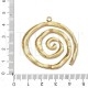 Pendente Espiral em Aço Inoxidável 304 Dourado 42x41x2mm Furo 2,5mm Pendente Espiral em Aço Inoxidável 304 Dourado 42x41x2mm Furo 2,5mm