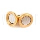 Fecho Magnético Redondo em Aço Inoxidável 304 Dourado 13x8mm para Bijuteria Fecho Magnético Redondo em Aço Inoxidável 304 Dourado 13x8mm para Bijuteria