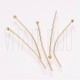 Pack 12 Espigões / Alfinetes com Cabeça Bola Dourados 40x0,7mm em Aço Inoxidável 304 – 21 Gauge Cabeça 2mm