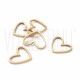 Pendente/Entremeio Coração Assimétrico 13x10,5mm em Aço Inoxidável 201 Ouro 18K