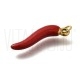 Pendente Corno/Pimenta Vermelha 20,5x6mm em Aço Inoxidável 304 Ouro 18K Pendente Corno/Pimenta Vermelha 20,5x6mm em Aço Inoxidável 304 Ouro 18K