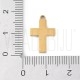 Pendente Cruz 16,9x11,5mm em Madrepérola Natural e Aço Inoxidável 304 Ouro 18K