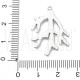 Pendente Ramo em Aço Inoxidável Prateado 27,5x21x2mm para Bijuteria