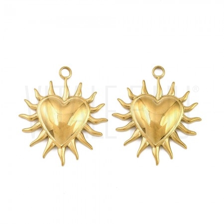 Pendente Coração 27x23mm Aço I...