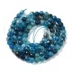 Fiada de Contas Ágata Natural Azul Aço Redonda Facetada 4mm Fiada de Contas Ágata Natural Azul Aço Redonda Facetada 4mm