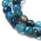 Fiada de Contas Ágata Natural Azul Aço Redonda Facetada 4mm Fiada de Contas Ágata Natural Azul Aço Redonda Facetada 4mm