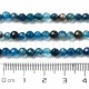 Fiada de Contas Ágata Natural Azul Aço Redonda Facetada 4mm Fiada de Contas Ágata Natural Azul Aço Redonda Facetada 4mm