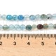 Fio de Contas Ágata Natural Facetada Azul Céu 4mm para Bijuteria