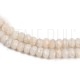Fiada de Contas Jade Natural Branco Marfim Rondelle Facetada 4-4,5mm Fiada de Contas Jade Natural Branco Marfim Rondelle Facetada 4-4,5mm