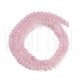 Fiada de Contas Jade Natural Rosa Rondelle Facetada 4-4,5mm Fiada de Contas Jade Natural Rosa Rondelle Facetada 4-4,5mm