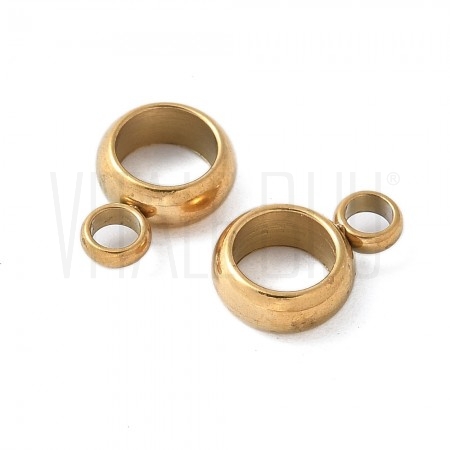 Argola para Pendente em Aço Inoxidável 304 Dourado 6x2,5mm Diâmetro Interior 4mm