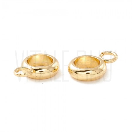 Argola para Pendente em Aço Inoxidável 201 Dourado 9x6x2mm Diâmetro Interior 4mm