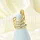 Anel Ajustável   - Aço Inox Dourado