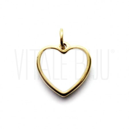 Pendente Coração 10x10mm - Aço...