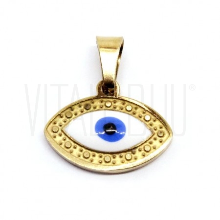 Pendente Olho Turco 15x11mm - ...