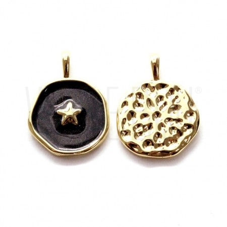 Medalha Estrela 14mm IRREGULAR...