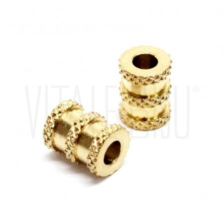 Entremeio/ Separador 8x6mm Furo: 3mm - Aço Inox Dourado