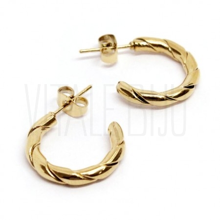 Brinco Meia Argola 18mm - Aço ...