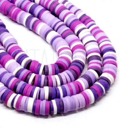 Fiada discos de borracha 6mm - ROXO MIX