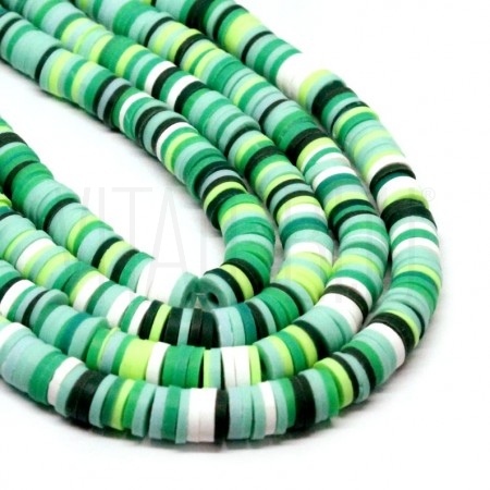 Fiada discos de borracha 6mm - VERDE MIX