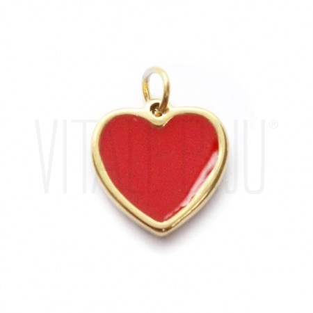 Pendente Coração 10x10mm - Aço...