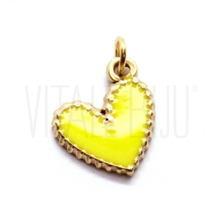 Pendente Coração 12x10mm - Aço...
