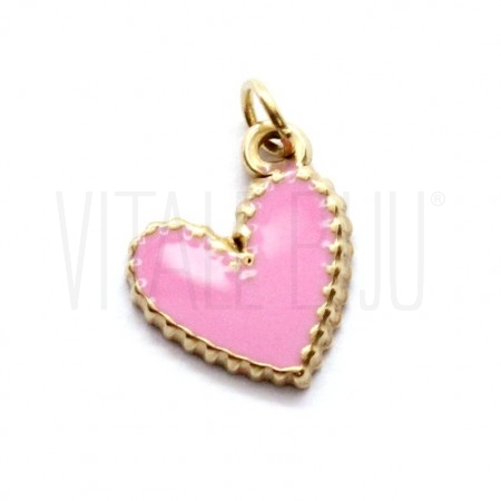 Pendente Coração 12x10mm - Aço...