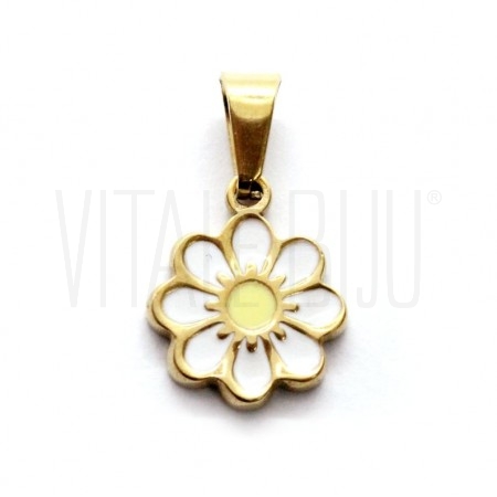 Pendente Flor 10mm - Aço Inox ...