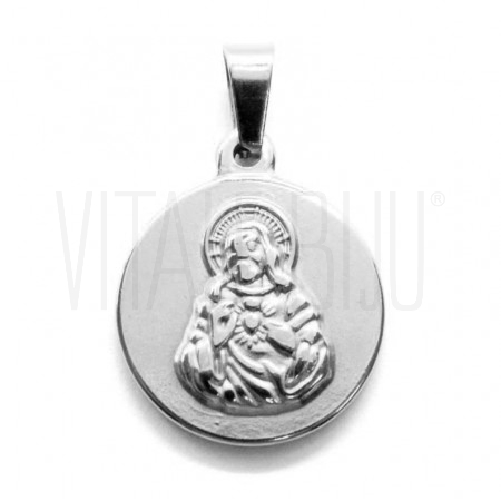 Medalha Cristo 20mm em Relevo - Aço Inox 