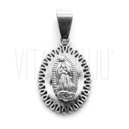 Medalha Nossa Senhora Guadalupe 22x15mm - Aço Inox 