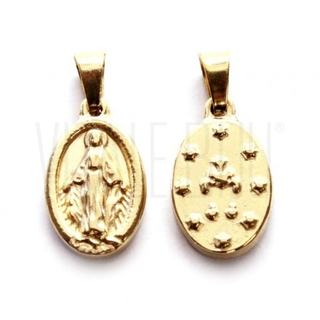 Pendente Nossa Senhora 17x10mm - Aço Inox Dourado