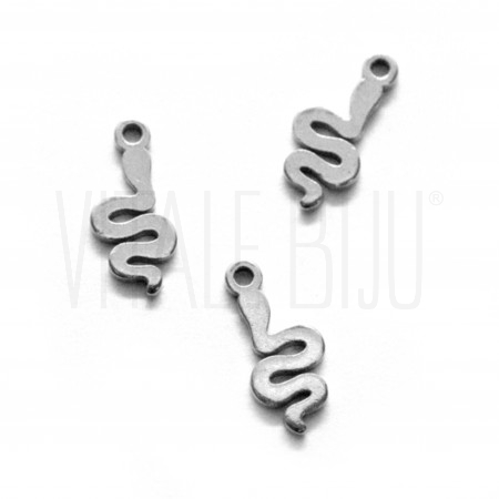 Pendente Serpente 10x4.5mm - Aço Inox