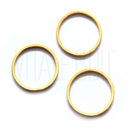 Pendente Circulo 15mm - Aço Inox Dourado
